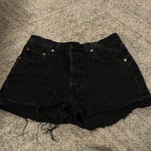 Black Jean shorts